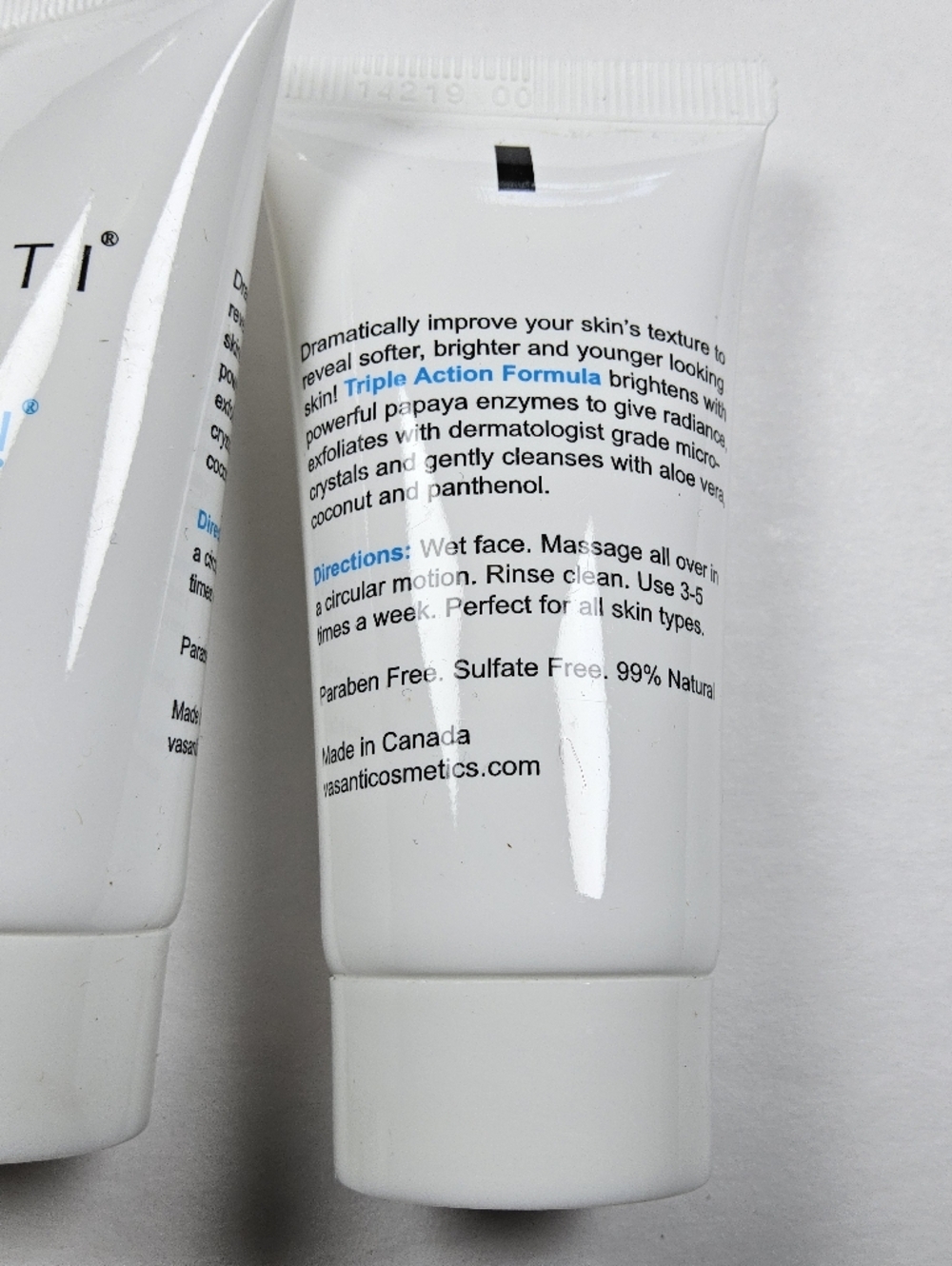 Lot Of 5- Vasanti BrightenUp! Enzymatic Face Rejuvenator - Picture 2 of 3